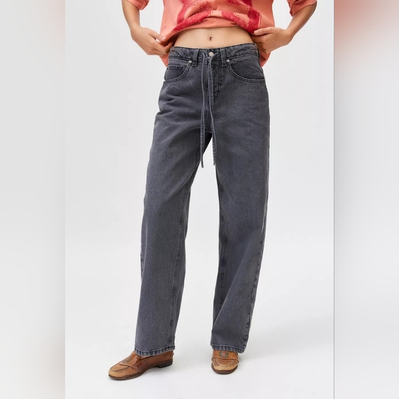 Drawstring Baggy Jeans Wide Leg BDG - Picture 2 of 5